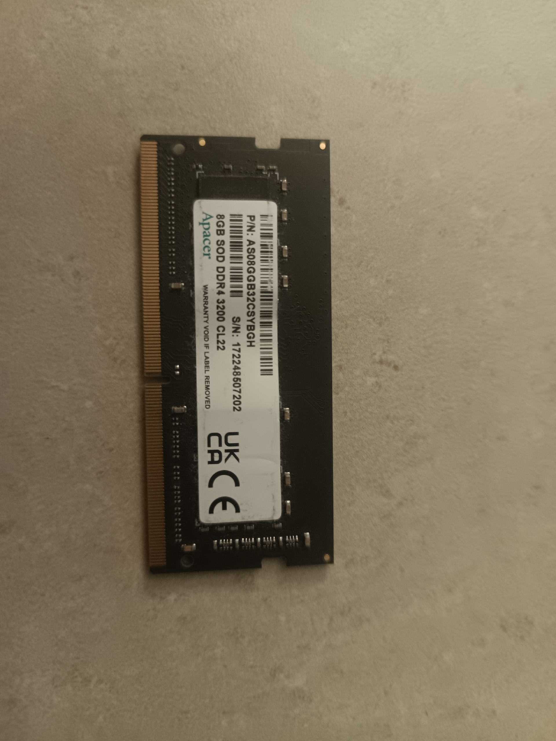 ОЗУ 8 ГБ Apacer  DDR 4 3 200